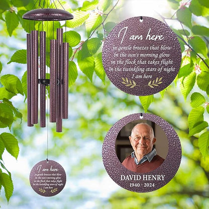 ASTARIN Happy Retirement Gifts Wind Chimes, Personalized 30" Wind Chime for Teacher Coworkers Boss, Personalized Retire Gifts Deep Tone Windchime(Printing in USA)