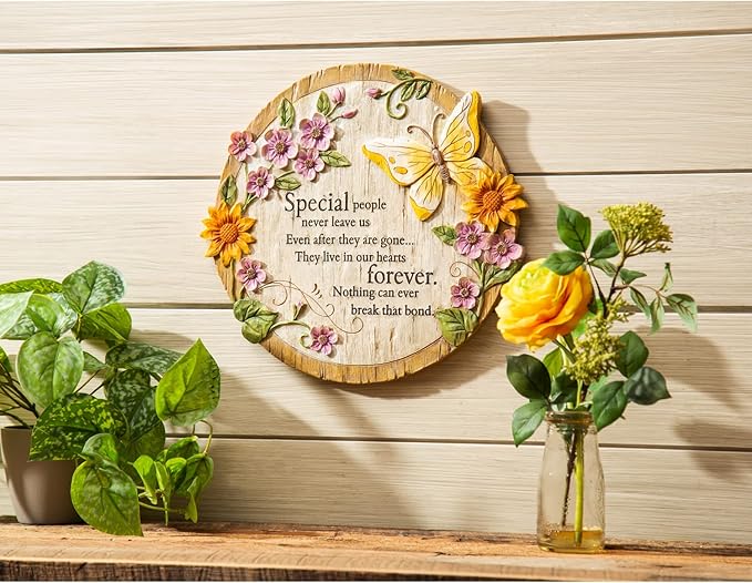 Evergreen Garden Special People Never Leave Us Garden Memorial Stone | Outdoor Safe | 12-Inch | Remembrance Gift | Decor for Homes, Lawn and Garden
