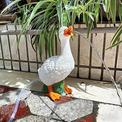Pond spitters for Small Ponds, Garden Pond Water Feature, Resin Material, Garden Decor for Koi Pond, for Garden, Koi Pond, Patio, or Rockery Landscape Decor White 23 * 13 * 32cm