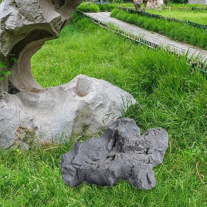 Baoblaze Fake Rock Natural Texture Multifunctional Weather Resistant Realistic Landscape Decoration for Lawn Yard Balcony Patio Porch, 29x10x22cm