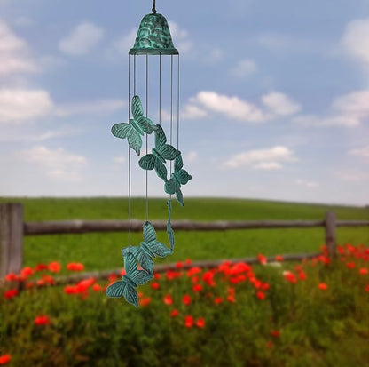 Woodstock Chimes Signature Collection, Woodstock Habitats, Butterfly Chime, 21'' Habitats and Nature Wind Chimes for Outdoor, Patio, Home or Garden Décor (CBC)