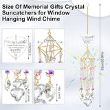 AceOrbit Grandma Thank You Gift, Crystal Suncatchers for Window Hanging Wind Chime Garden Suncatchers Rainbow Indoor Outdoor Decor Dazzling Unique Birthday Gifts for Grandma