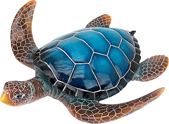 Large Blue SEA Turtle Statue