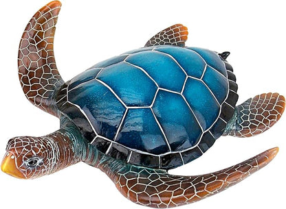 Large Blue SEA Turtle Statue