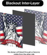 Patriotic Garden Flag 12x18 Inch Double Sided Statue of Liberty God Bless America Flag Memorial Day Independence Day Indoors Outdoors Decoration for Yard (God Bless America)