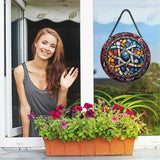 Delicate Mandala Flower Acrylic Suncatcher - Stained Glass Window Hanging for Garden or Indoor Spaces - Artistic Hanging Decoration for Spiritual Spaces, Gift for Friends and Family