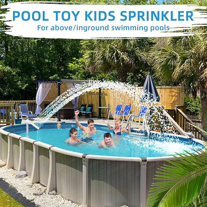 Klleyna Swimming Pool Fountain for Above & In-Ground Pools, Pool Waterfall Water Cooler Sprinkler Sprayer Summer Party Decor (F-Single White)