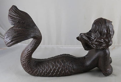Cast Iron Dreaming Mermaid Figure ~ Nautical Garden Decor