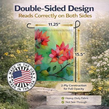 Caroline's Treasures Missouri Hawthorns in Watercolor Garden Flag Mailbox Flag Decorative Yard Flag Banner Outside Patio Artwork Yard Flower Beds, Garden Size, Multicolor