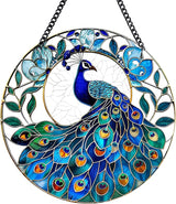 Plexiglas Peacock Suncatcher Kit - Stained Plexiglass Window Hanging for Room Decor Aesthetic, Cute Garden Decor for Outside, Yard and Balcony Decor - Home Decor Aesthetic SunCatcher
