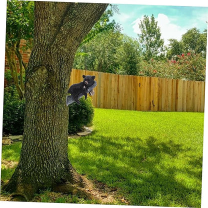Toyvian Resin Bear Sculpture Lifelike Outdoor Animal Decor for Garden Durable Weather-Resistant Art Charming Tree Decoration for Nature Lovers and Adventurers
