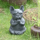 Garden Statues Meditating Dog Statue Buddha Dog Statue Zen Yoga Relaxed Pose Buddha Meditation Figurine for Indoor Outdoor Yard Ornaments Decor