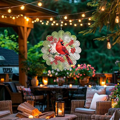 Cardinal Gifts for Mom, Moms Wind Spinners, Mother's Day Best Gift for Mom, Mother Birthday Gift from Daughter Son, Love Reminder Gifts for Mother's Day, Garden Decor Gifts for Outside, Patio, 12in