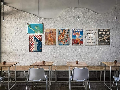 Warning Metal Tin Sign Retro No Persons Under 21 Allowed Signs Plaque for Restaurant Clubs Coffee Bars Pub Wall Decor Vintage Outdoor Door Sign-Color 5