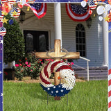 Amyhill 250th Anniversary Decorations, Patriotic Eagle Cross Metal Garden Stakes,4th of July Red White Blue Welcome Yard Signs, Flat Patriotic Outdoor Decor for Independence Day Patio Lawn Walkway