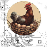Chicken Coop Hen Vintage Metal Tin Sign Chicken Wreath Wall Decor Kitchen Farmhouse Outdoor Chicken Decor For Chicken Lovers Chicken House Decor 12 Inch