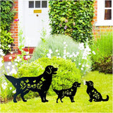 Golden Retriever Metal Garden Stakes Decorative Dog Gifts for Women/Men/Dog Lovers Gifts,Black Silhouette Statues for Yard Art,Outdoor Decor,Outside,Patio,Lawn Ornaments,Garden Decorations