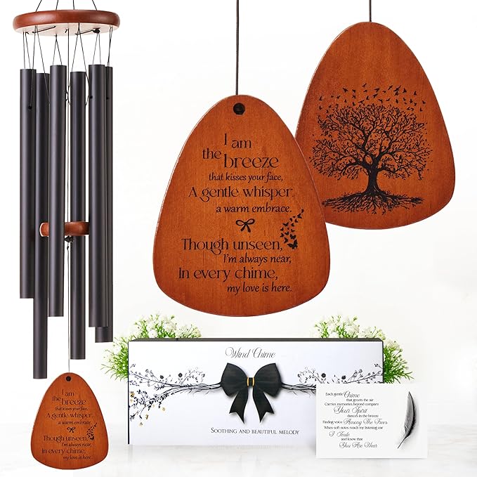 32 Inch Memorial Wind Chimes Outdoor, Wind Chimes for Loss of Loved One, Memorial Gifts for Loss of Mom, Sympathy Gifts for Mother, Father, Brother, Sister