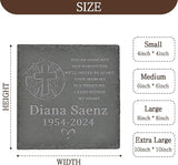Personalized Memorial Stone Memorial Garden Stone - Sympathy Gifts for Loss of Dad, Mom or Loved One - Bereavement, Remembrance and Condolence Gift - Keep Within My Heart Square