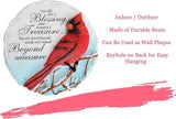 Spoontiques - Garden Décor - Cardinal Stepping Stone - Decorative Stone for Garden