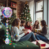 Merry Christmas Crystal Suncatcher Ornament Gifts for Women Mom Wife Girlfriend Friends Colleagues Teachers, Sparkling Hanging Christmas Decoration, Perfect for Home Garden Office Room Decor
