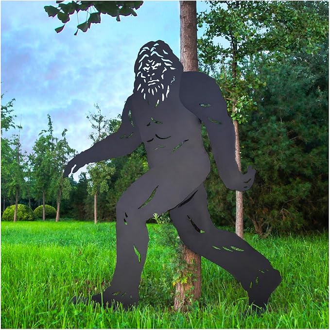 7.4ft Bigfoot Metal Outdoor Decor Big Foot Sasquatch Gifts for Men Dad Women Bigfoot Silhouette Statues for Outside, Patio, Lawn, Yard Art, Forests, Yard Display, Garden Decorations