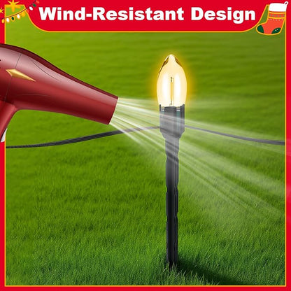 60 Pcs 7.5 Inch Christmas Light Stakes, Christmas Yard Stakes for C7 C9 Christmas Lights, Garden Path Walkway Holiday Decorations(Black)