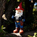 Garden Gnomes Statues for Yard Decorations Outdoor, Funny Cowboy Gnome Garden Lawn Figurines for Home Patio Yard Decor Indoor, Gardening Housewarming Gift