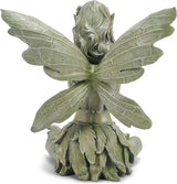 Napco Zen Flower Fairy Pale Green 11 Inch Resin Stone Outdoor Garden Statue