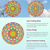 Wind Spinners,12 inch Multi Color Mandala with 360° Swivel Hook for Yard and Garden, Bird Wind Catcher, Metal Wind Spinners Outdoor for Lawn Hanging Crafts Decor Kinetic Yard Art Ornament Gifts