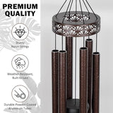 Vanquer Wind Chimes for Outside Deep Tone - 38'' Wind Chimes Outdoor Clearance, Deep Tone, Soothing, Windchimes Outdoors, Memorial, Sympathy, Garden Patio Yard, Home Décor (38" Bronze)