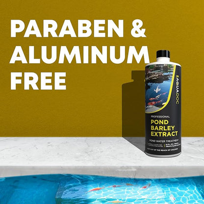 AquaDoc Pond Barley Extract - 32oz - Liquid Barley Extract for Ponds with Fish - for up to 16,000 Gallons - Made in USA