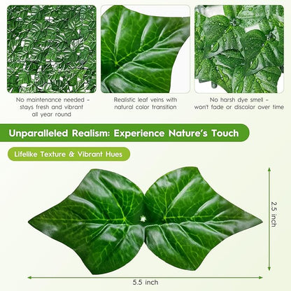 Bybeton Artificial Ivy Privacy Fence Screen - 40" X 120" UV-Anti Fake Leaves Vines - Patio Balcony Privacy, Garden, Backyard Greenery Wall Decor