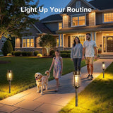 LETMY 12 Pack Brown Solar Pathway Lights Outdoor, Bright Solar Lights Outdoor Waterproof IP65, Solar Garden Lights Outdoor for Yard Walkway Driveway Landscape Garden Decor (Bronze)