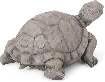 Turtle Decor, Outdoor Turtle Statue, Dark Gray, No Assembly Required