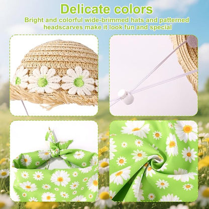 Lyreh Goose costume straw hat scarf costume, used for lawn sculpture, outdoor garden, courtyard, terrace decoration