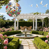 Rngmsi Hummingbird Wind Spinner Gifts for Women, Humming Bird Hanging Wind Spinners Outdoor Gifts for Mom Men Grandma, Bird 3D Stainless Steel Metal Yard Decor for Garden Patio Lawn (12 X 12 Inches)
