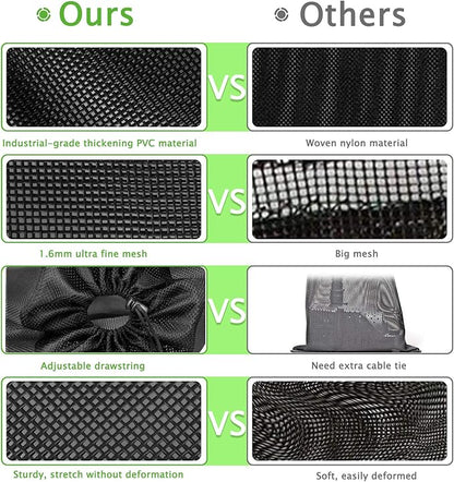 24" x 26" Upgrade Large Pump Barrier Bag, Pond Filter Box, Black Media Bag Pump Mesh Bag (24" x 26", Black)