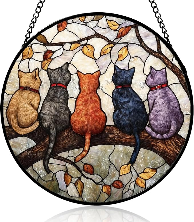 Sun Catchers Indoor Window, Suncatchers for Windows Hanging with Ripple Texture, Acrylic Light Catcher Non-Glass, Durable Window and Garden Hanging Decor
