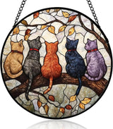 Sun Catchers Indoor Window, Suncatchers for Windows Hanging with Ripple Texture, Acrylic Light Catcher Non-Glass, Durable Window and Garden Hanging Decor