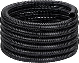 Pond Tubing ID 2” × 20ft Black Corrugated Flexible Reinforced Waterfall Pond Tube Sump Pump Hose, Non-toxic & Kinkproof (20 ft, 2" ID)
