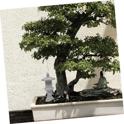 Miniature Pavilion Garden Statue Zen Garden Decor Tower Design for Outdoor and Indoor Use for Bonsai