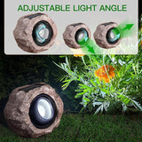 Timeflies Solar Rock Lights Outdoor, 2 Pack Super Bright Solar Spot Lights Outdoor IP65 Waterproof Solar Yard Lights, Auto On/Off Garden Decor for Outside Paths, Sidewalks, Yards, Landscapes, Patios