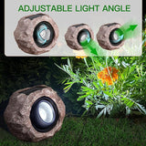 Timeflies Solar Rock Lights Outdoor 1 Pack, Bright Solar Spotlights Outdoor Waterproof, Wireless LED Rock Lights, Auto On/Off Solar Landscape Spotlights for Yard Walkway Patio Pathway Flowerbed