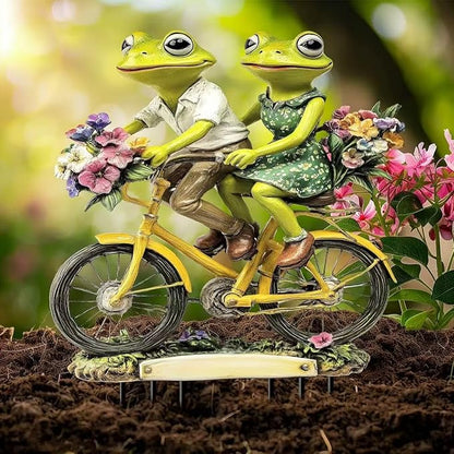 2D Love Frog Acrylic Garden Stake Decorative Yard Lawn Planter Outdoor Ornament (#02 Style)