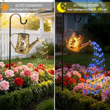Solar Watering Can Lights, Fairy Gifts for Mothers Day Women Mom Grandma Birthday, Waterproof Outdoor Garden Decor Large Hanging Solar Lantern Fairy Lights for Patio Porch Flowerbed Pathway (Blue)