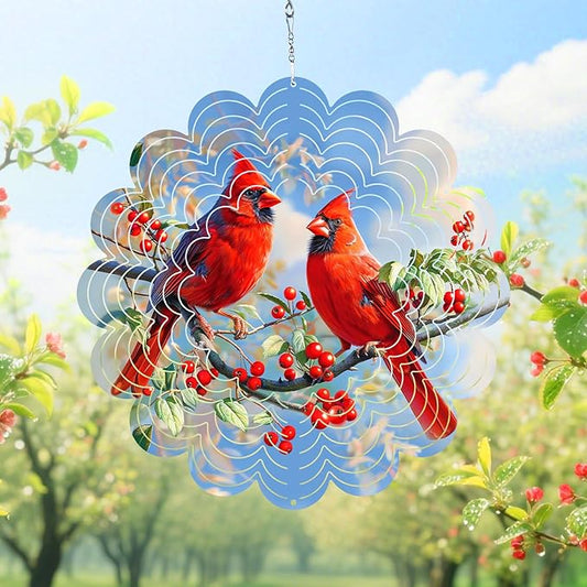 Cardinal Gifts for Mom, Moms Wind Spinners, Mother's Day Best Gift for Mom, Mother Birthday Gift from Daughter Son, Love Reminder Gifts for Mother's Day, Garden Decor Gifts for Outside, Patio, 12in