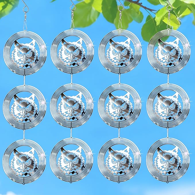 Bird Deterren for Outside Patio, 12 PCS High Reflective Bird Scare Devices Outdoor Decor, 3D Bird Reflectors for Garden, Porch, and Window Decoration