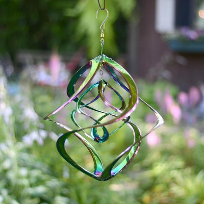Red Carpet Studios The Original Cosmix Deluxe Helix Wind Spinner, Medium 14-Inch, Double Rainbow