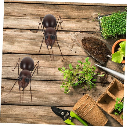 Toyvian 1pc Iron Ant Statue Figurine for Garden and Balcony Decoration Creative Ant Design Garden Ornament for Outdoor Spaces Craft for Lawn and Patio Decor